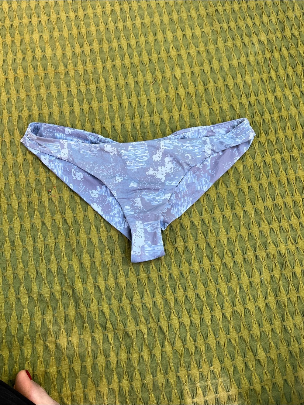 Womens' Light Blue Printed Bikini Bottoms
